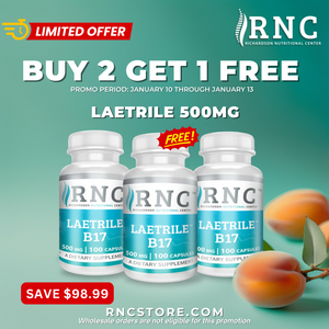 BUY TWO GET ONE FREE: LAETRILE B17 500MG