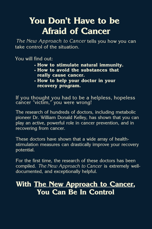 (Book) The New Approach to Cancer by Cameron Stauth (1982)