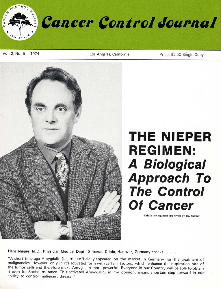 (Booklet)  THE NIEPER REGIMEN: A Biological Approach To The Control Of Cancer - Cancer Control Journal - 1974