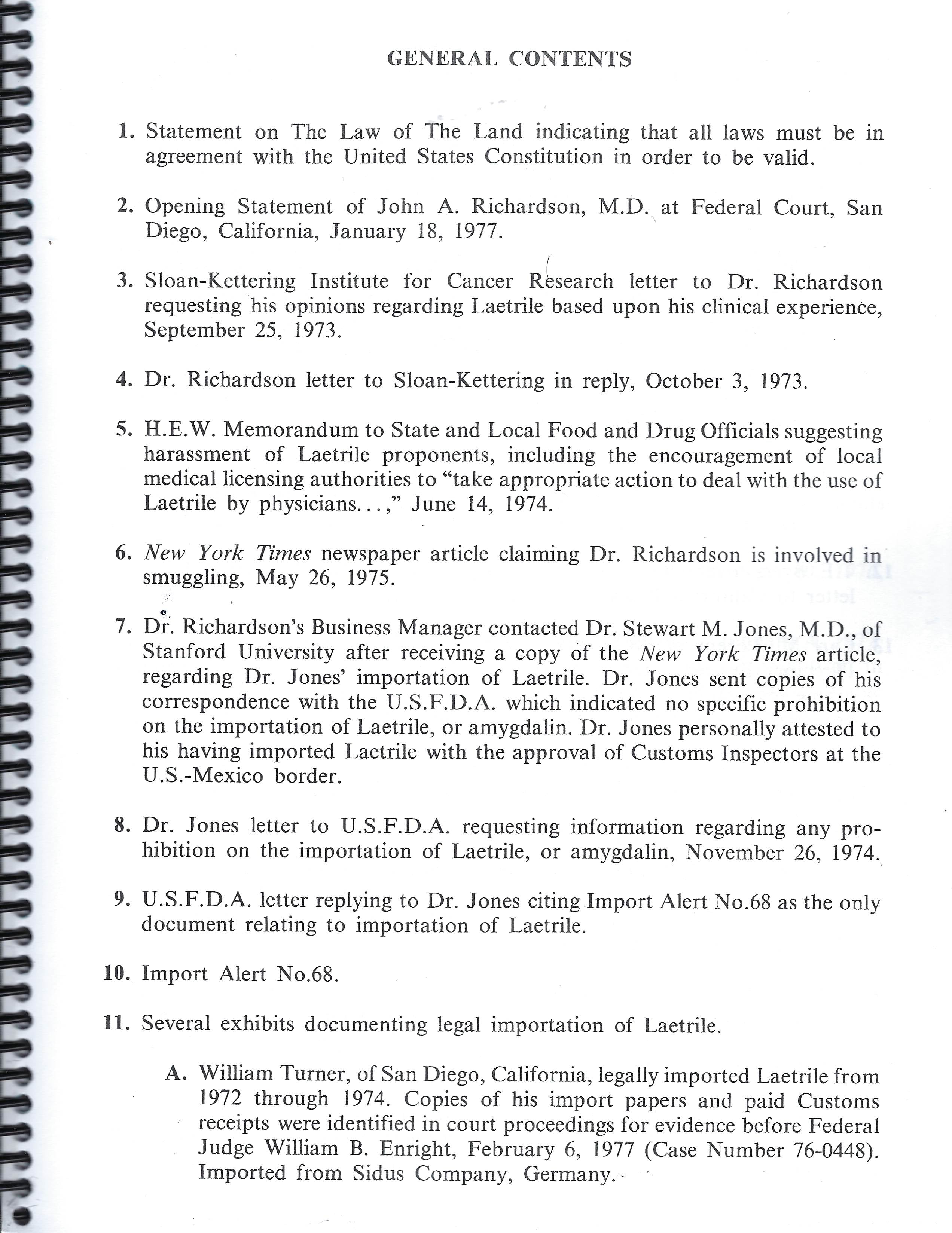 (Book) Exhibits and Letters of Support for John A. Richardson, MD Received in Last Sixty Days-2-15-1977-v2 (248 pages)