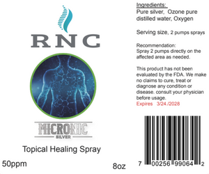 Micronic Silver Topical Healing Spray - 8oz. - 50ppm