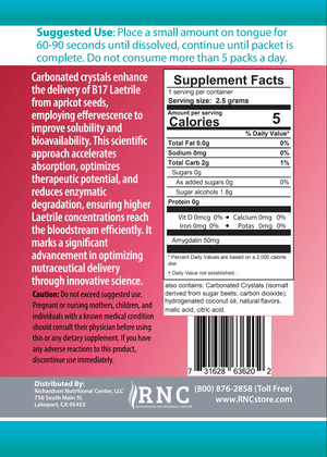 Vita-Rox 50mg B17 - Natural Raspberry Flavor  (for 4+)