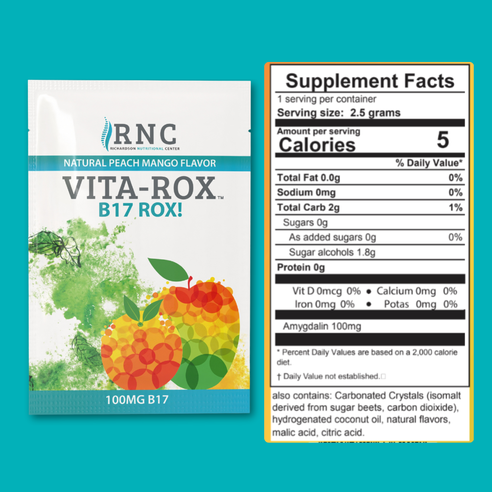 Vita-Rox 100mg B17 - Natural Peach Mango Flavor  (for 12+)