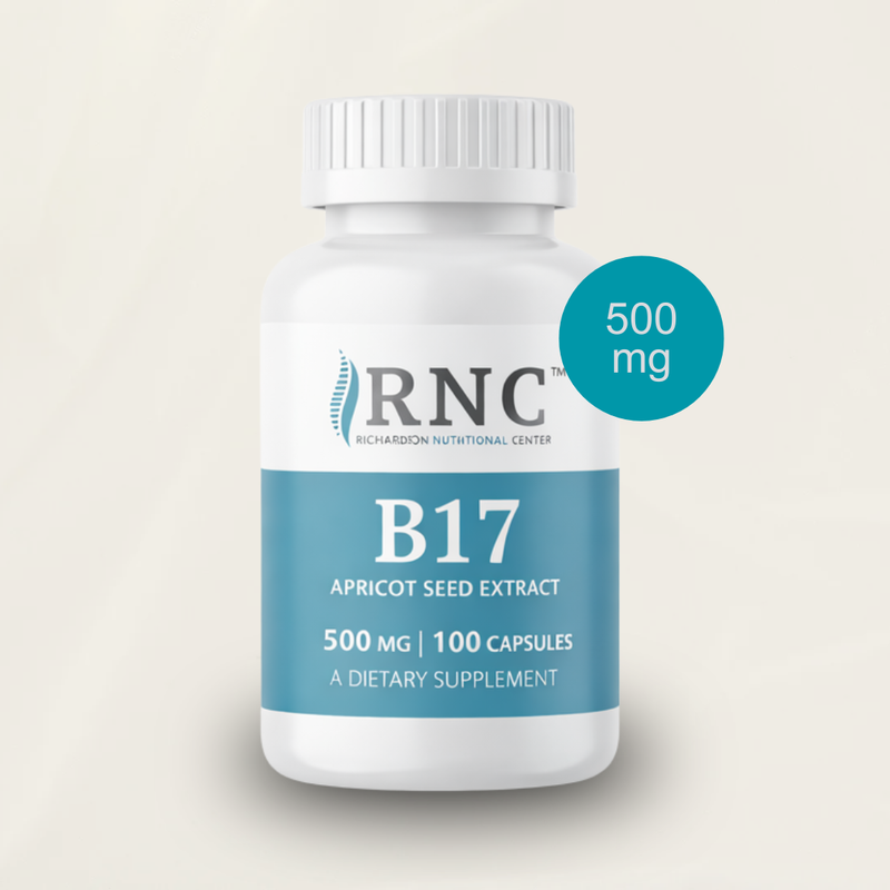 B17 500mg Capsules — front of bottle
