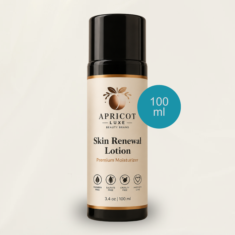 Apricot Luxe Skin Renewal Lotion — front of bottle