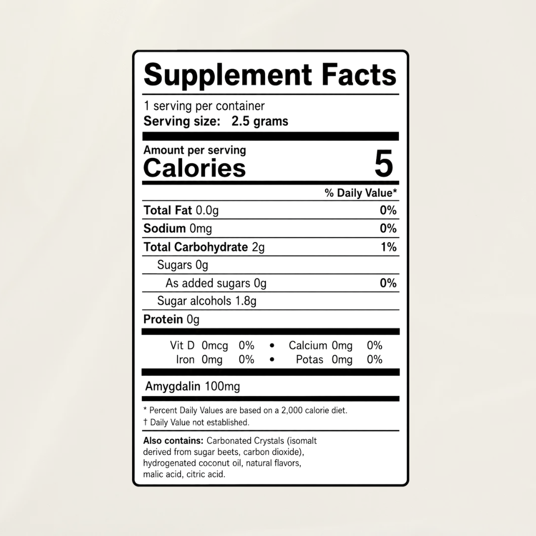 Vita-Rox 100mg Peach Mango — supplement facts