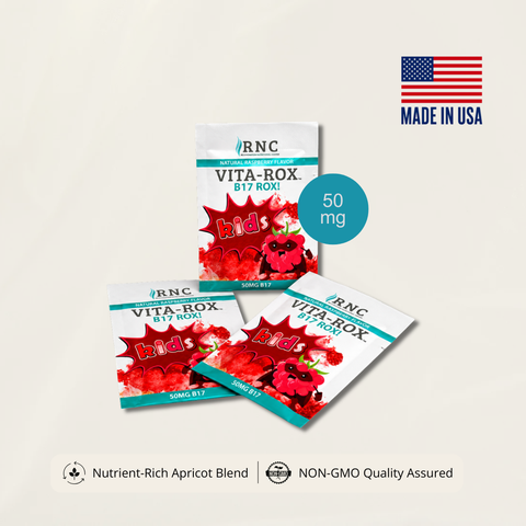 Vita-Rox 50mg B17 Popping Candy - Natural Raspberry Flavor  (for 4+)