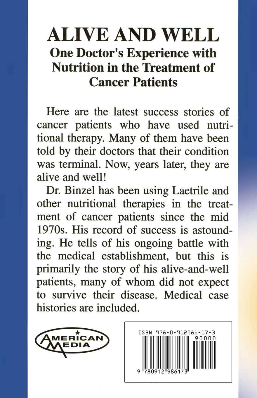 (Book) Alive and Well: One Doctor's Experience With Nutrition in the Treatment of Cancer Patients